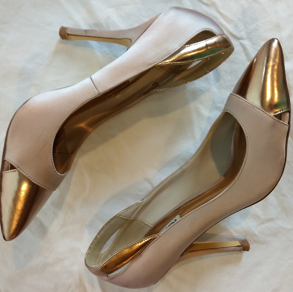 Rose gold women's heels RSVP size 8.5